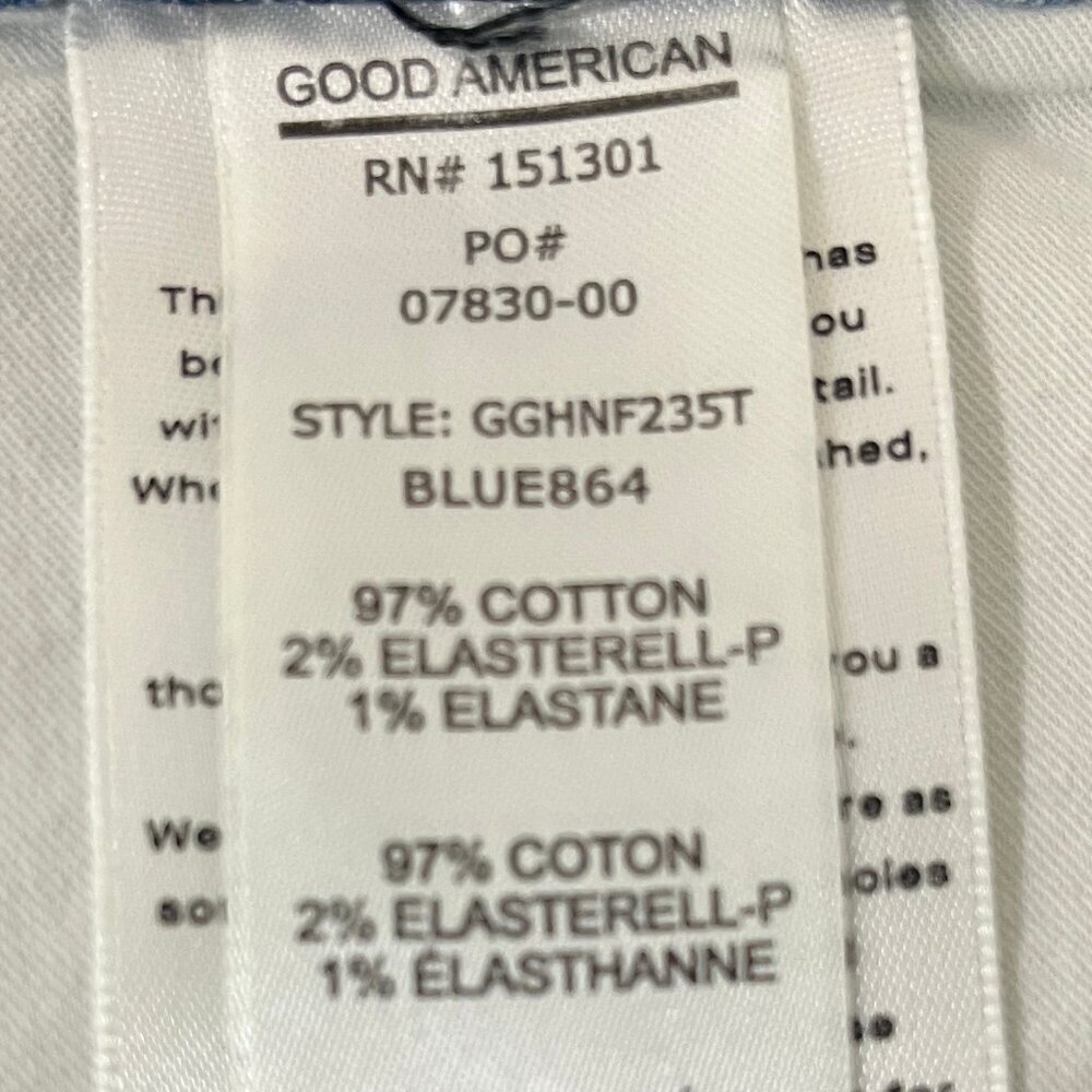 Good American Women's The Weekender Straight Leg Light Wash Jeans Size 14/32 - Picture 13 of 13
